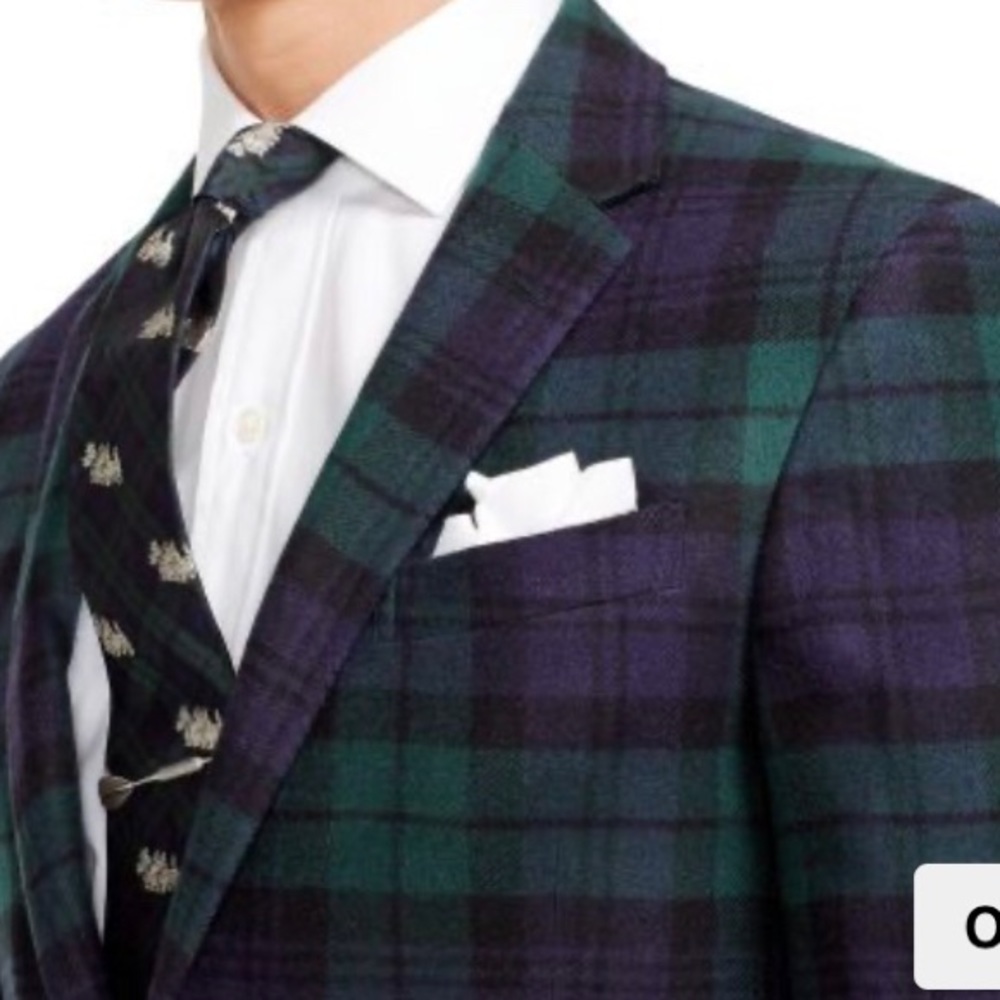 VINTAGE BOYS RALPH LAUREN BLACK WATCH TARTAN COAT